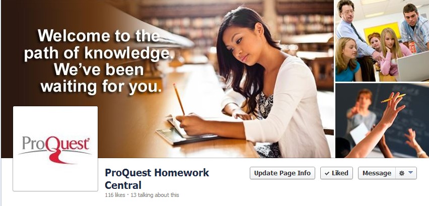 ProQuest作业中心Facebook页面截图