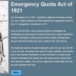 移民及1921年的急救配额法