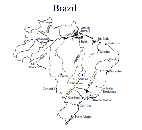 巴西简单地图