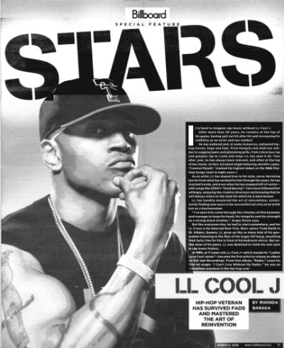 LL Cool J,广告牌,3月11日,2006年,p . 31”class=