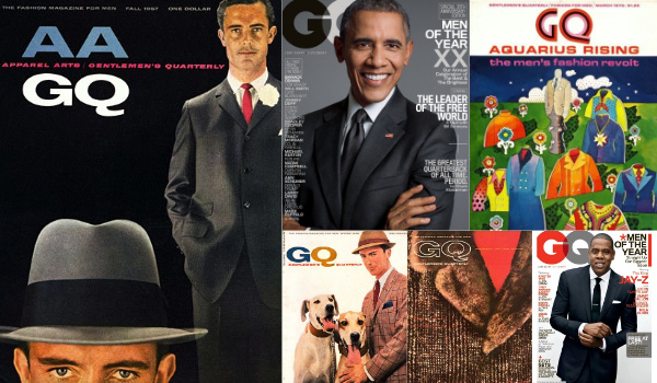 Image of a series of cover images from GQ